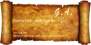 Gerster Adrienn névjegykártya